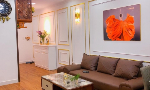 Cho thuê căn full nội thất tân cổ điển siêu đẹp chung cư Hoàng Huy