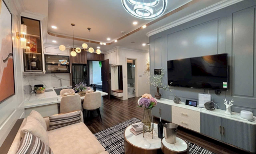 Nhà mẫu căn 1.5 ngủ Toà Rose Hoàng Huy Commerce