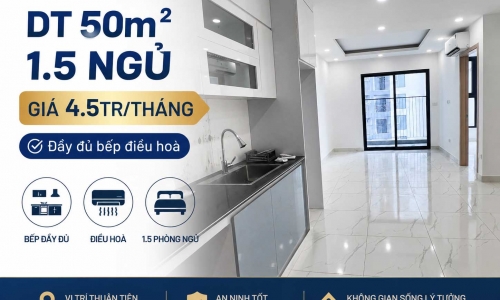 Cho Thuê Căn Hộ PG Aura An Đồng 1.5 ngủ 50m2 Full Đồ Đẹp Giá Rẻ