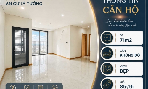 Cho thuê căn hộ 2PN 71m2 Sentosa Sky Park – Ngay sát AEON Mall Hải Phòng