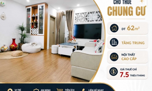 Cho Thuê 62m² Tầng Trung Full Chung Cư Đổng Quốc Bình Lạch Tray